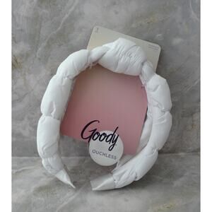 Goody Luxe Puffer Ouchless No Snag Puffer Headband White NWT